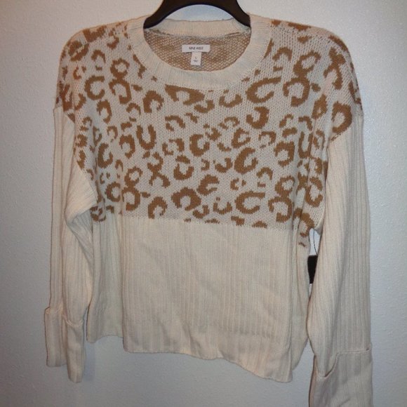 Nine West Cheetah Sweater Size Large NWT - Picture 4 of 10